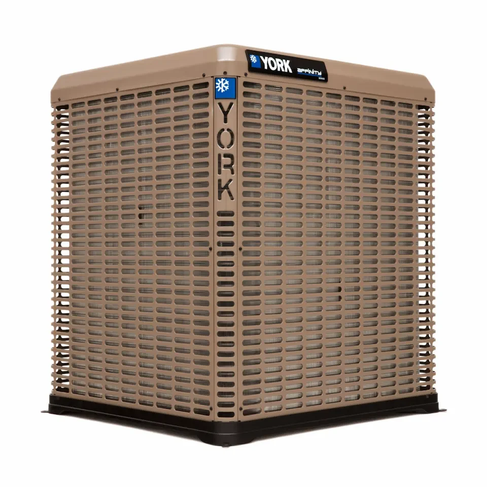 York air source heat pump is an electric furnace tat creates warm air with a heating coil in cold climates
